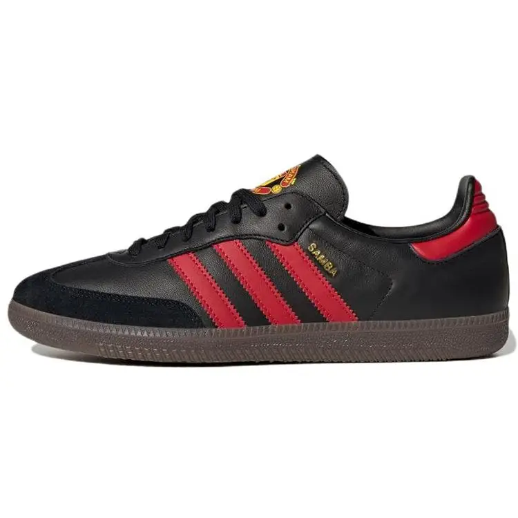 Manchester United x adidas Samba Team Nero Rosso Reale Sneakers Unisex Nero Assoluto Gomma HQ7030 43⅓