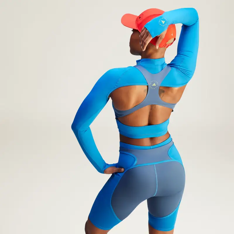 Maniche adidas by Stella McCartney Mock Neck Bahia Blue miniatura 2