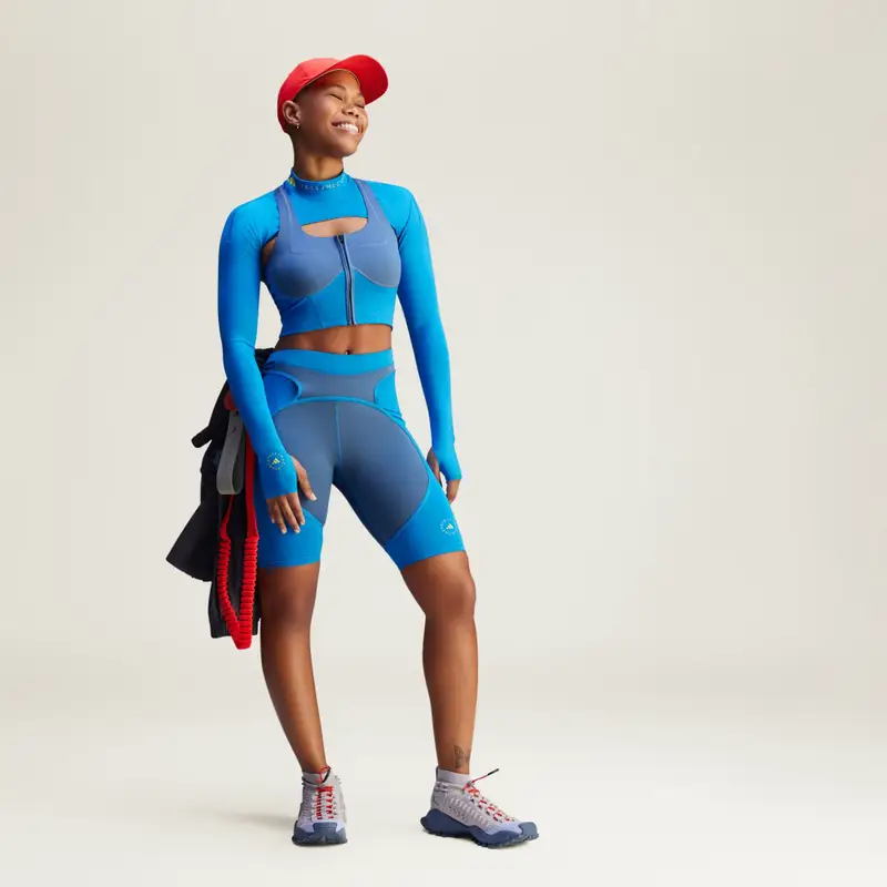 Maniche adidas by Stella McCartney Mock Neck Bahia Blue miniatura 4