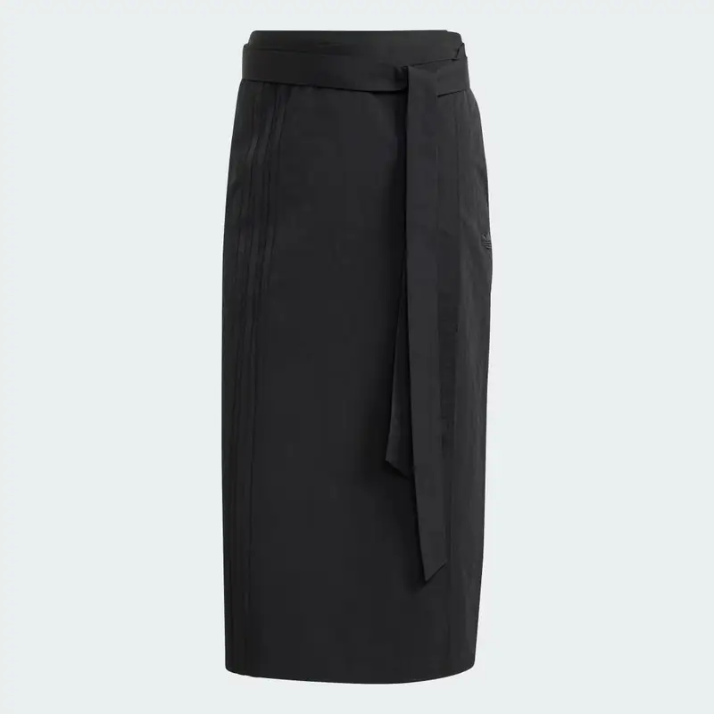 Maxi gonna con 3 strisce decentrate Black miniatura 4