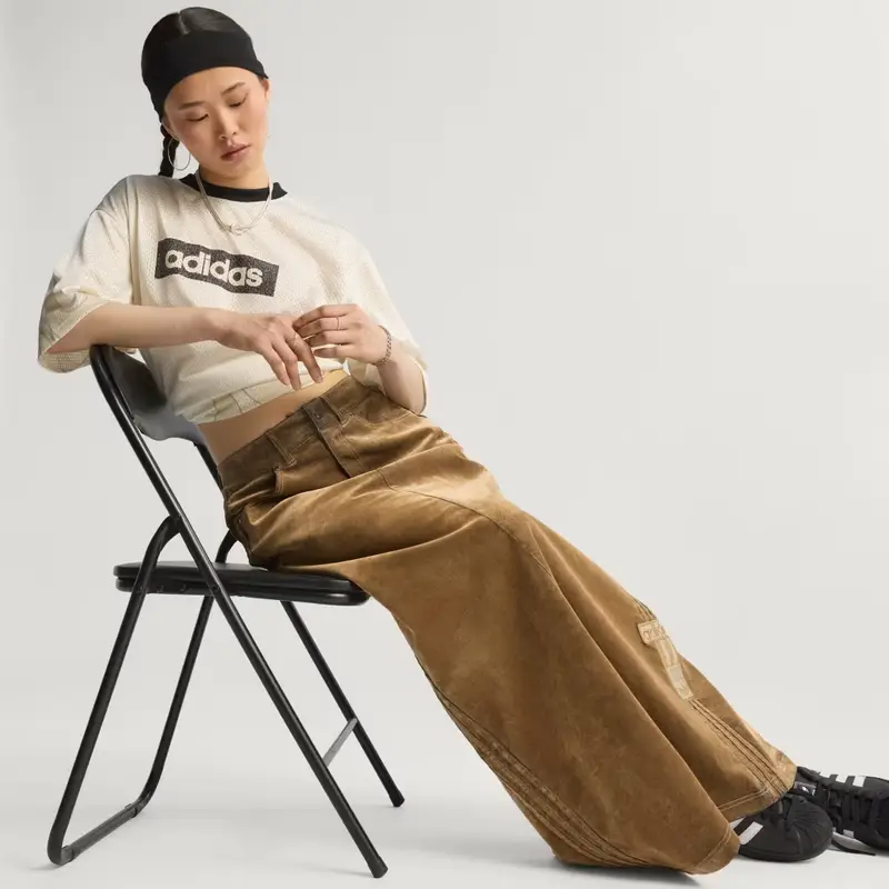 Maxi gonna in twill spazzolato Adibreak Cardboard miniatura 4