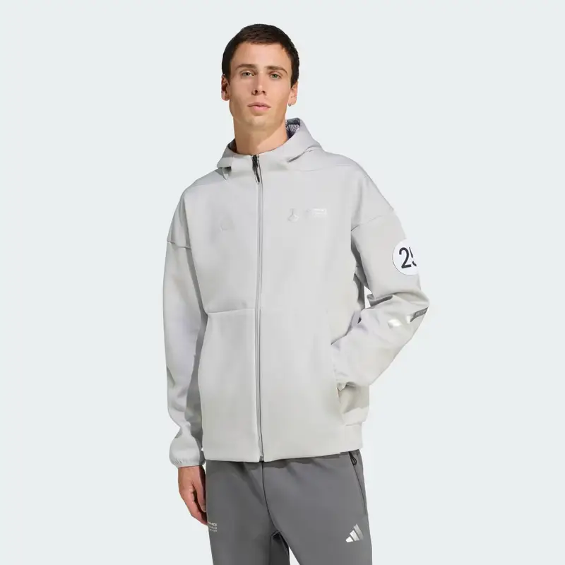 Mercedes - AMG Petronas Formula One Team Silver Arrows Zip integrale con cappuccio Grey Two