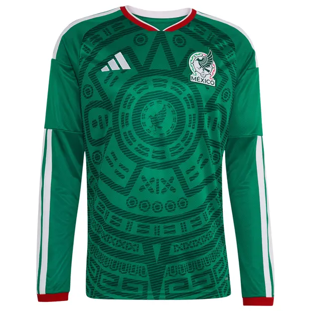 Mexico 26 Home Replica Long Sleeve Jersey Uomo - Maglie/Repliche Verde - - Poly Mesh Green
