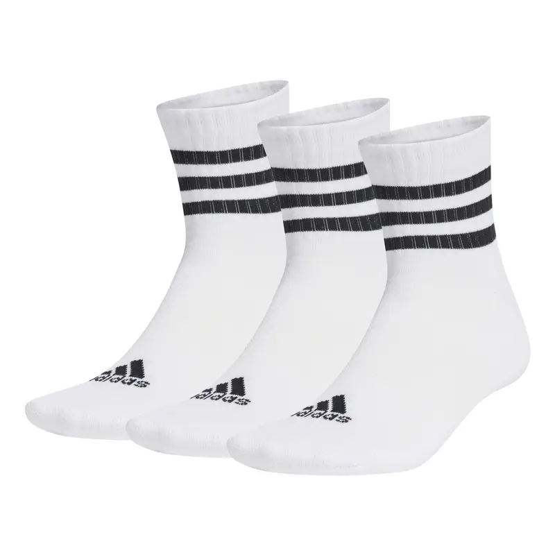 Mezzi calzini per bambini adidas 3-Stripes Sportswear (x3) Blanc