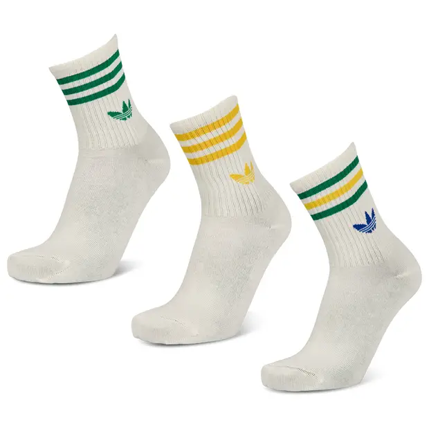 Mid Cut Crew 3 Pack Unisex - Calze Bianco White