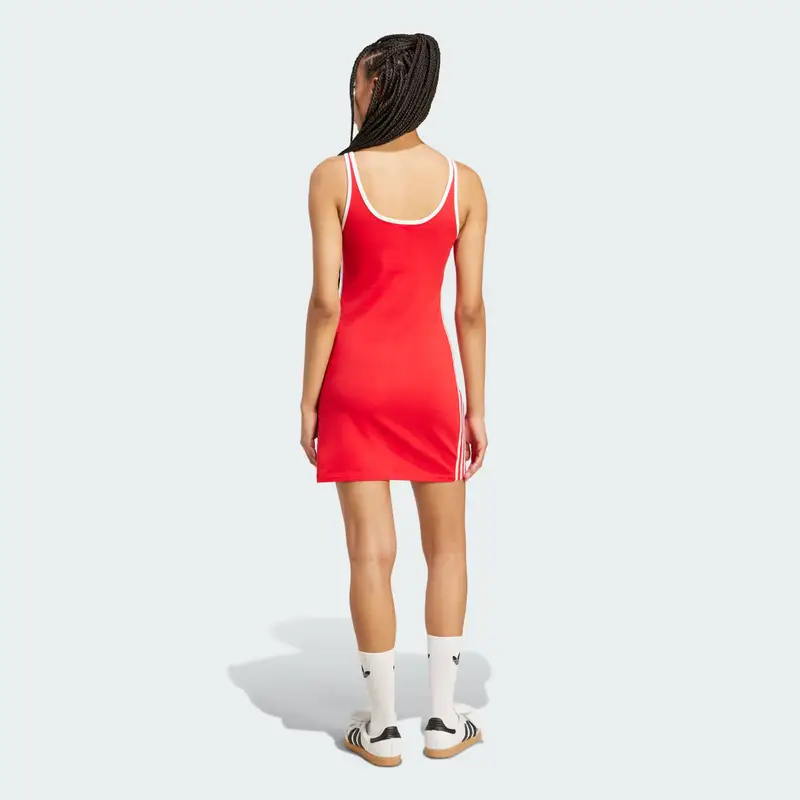 Mini abito adicolor Tank a 3 strisce Better Scarlet miniatura 2