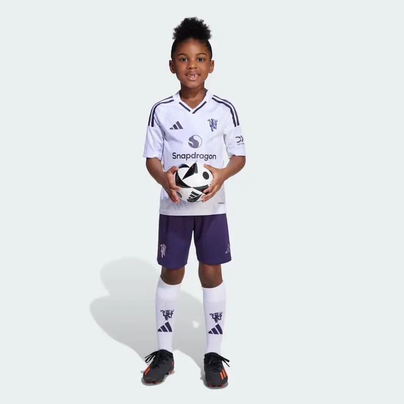 Mini Kit Away 25/26 Manchester United Bambini White miniatura 3