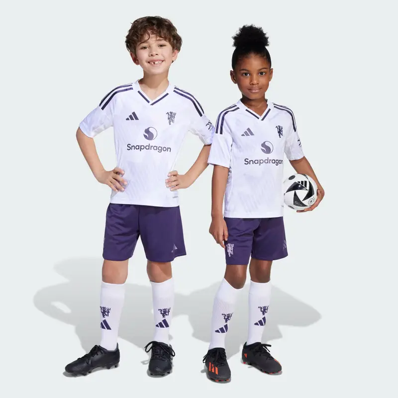 Mini Kit Away 25/26 Manchester United Bambini White