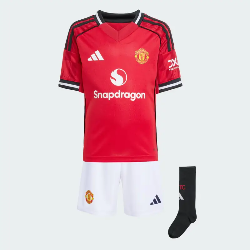Mini Kit Casa 25/26 Bambini Manchester United Mufc Red miniatura 4