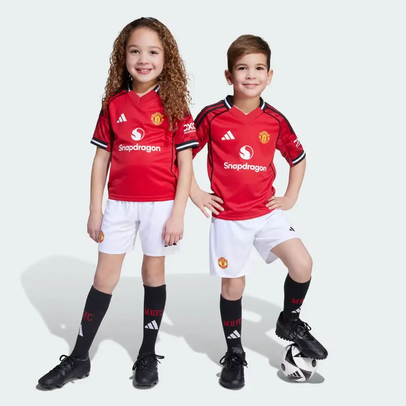 Mini Kit Casa 25/26 Bambini Manchester United Mufc Red