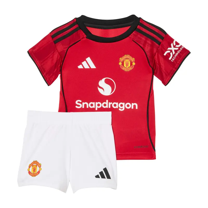 Mini kit casa neonato Manchester United 2025/26 Rouge