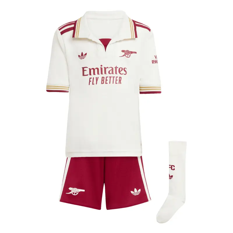 Mini kit di terza maglia per bambino Arsenal 2025/26 Blanc