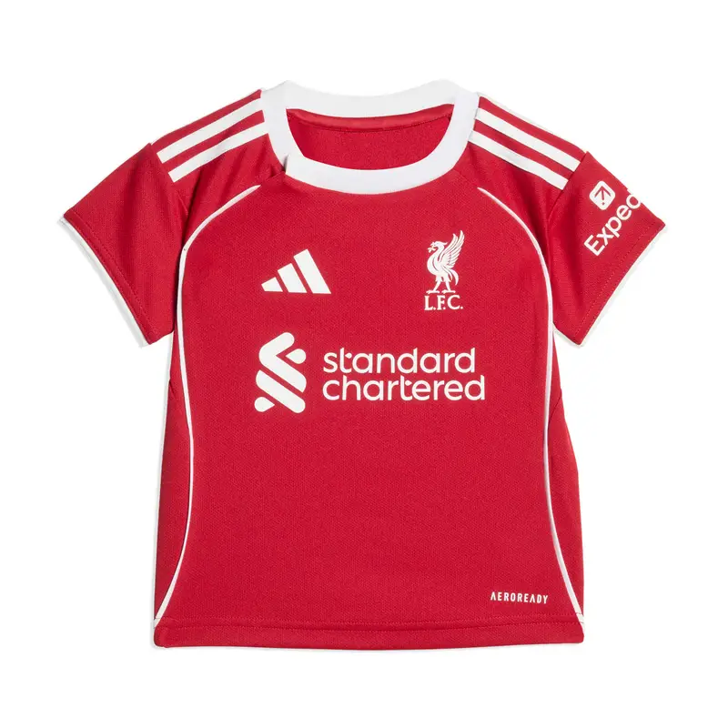 Mini kit per casa neonato Liverpool FC 2025/26 Rouge