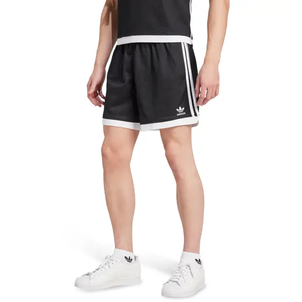 Mock Eyelet Shorts male Pantaloncini - Nero - Poly Mesh - Foot Locker Black
