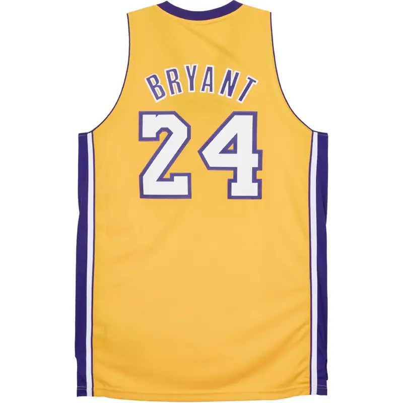 NBA Stagione 10-11 Kobe Bryant Los Angeles Lakers Oro Casa Swingman Ricamato Edizione Fan Maglia da Basket Unisex 7912A-329-K9836 L miniatura 5