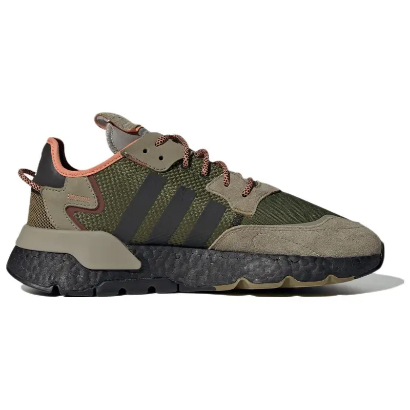 Adidas Nite Jogger Sneakers Marrone e Verde Scuro Unisex miniatura 3