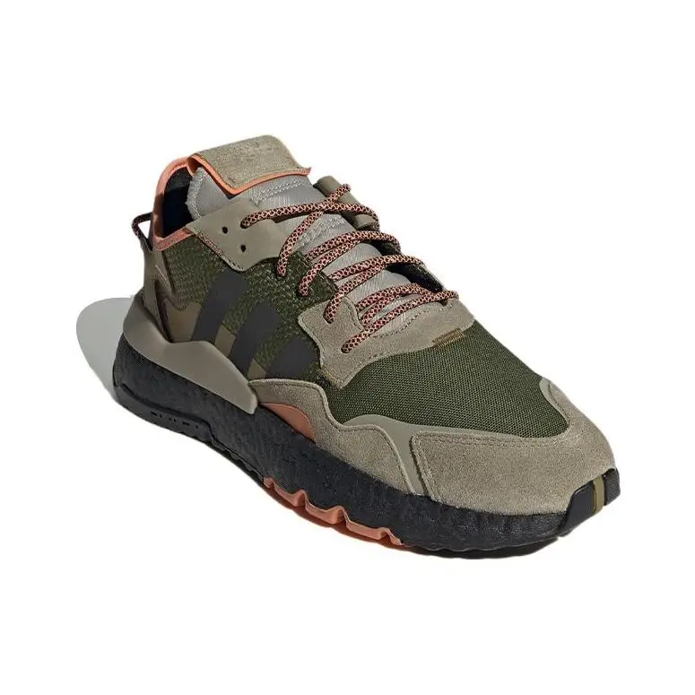 Adidas Nite Jogger Sneakers Marrone e Verde Scuro Unisex miniatura 4