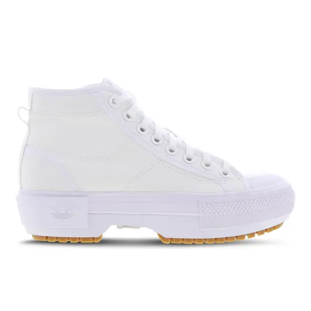 Nizza Donna - Sneakers Bianco - 1/3 - Cuoio, Tessile White
