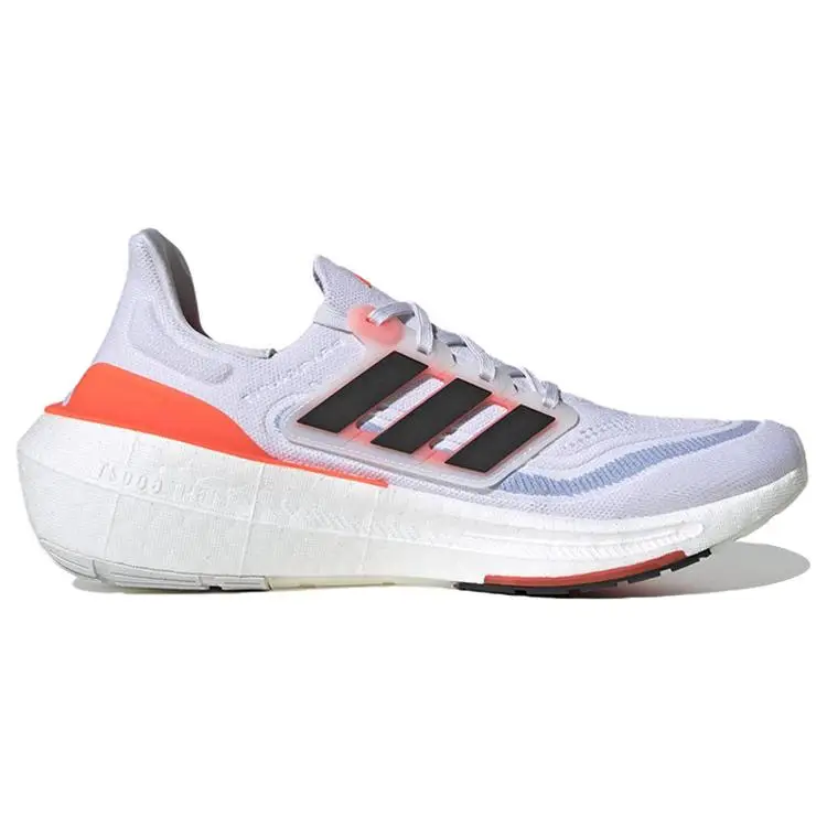 Nuove Adidas Ultra Boost Bianco Chiaro Nero Rosso Solare HQ6351 40.5 miniatura 4