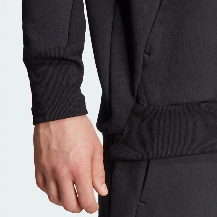 Nuovo Z.N.E.. Felpa Premium con Logo Monocolore, Asciugatura Rapida, Casual, Vestibilità Ampia da Uomo Nera IN5115 XS miniatura 2