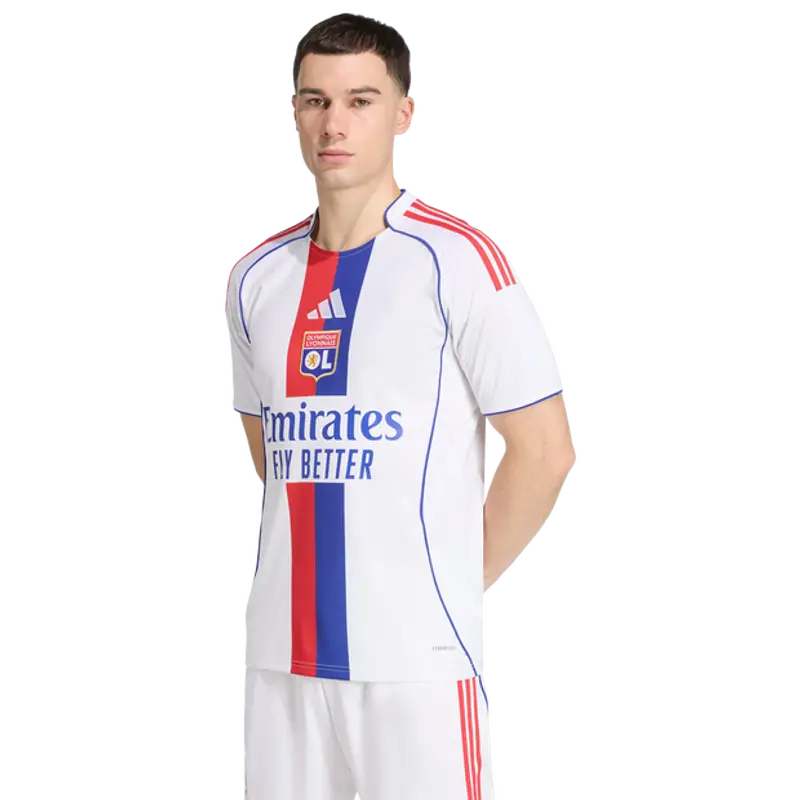 Adidas Olympic Lyon Home 25-26 male Maglie/Repliche - Bianco - Poly Jersey - Foot Locker