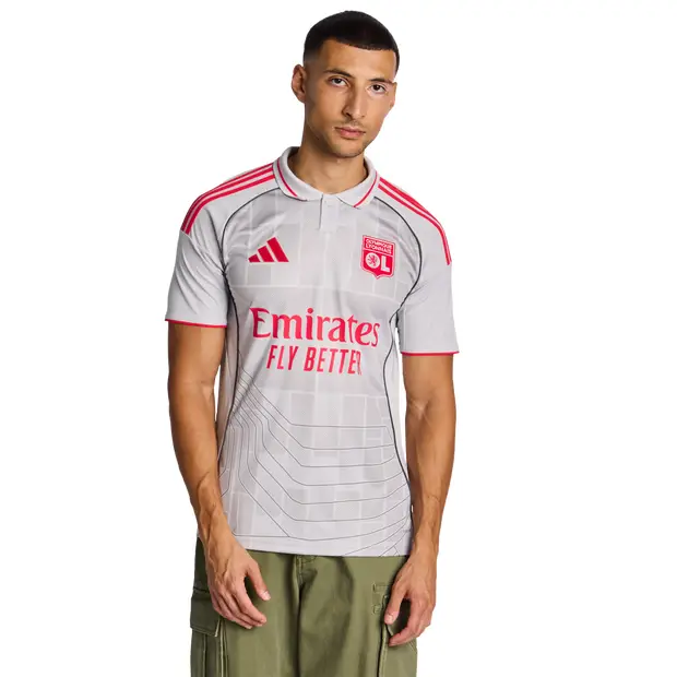 Olympic Lyon Third 25-26 male Maglie/Repliche - Grigio - Poly Jersey - Foot Locker Grey