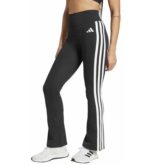 Optime Essentials 3 Stripes Flared W - leggings fitness - donna Black