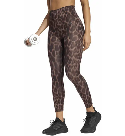 Optime Essentials Workout Leopard 7/8 - leggings fitness - donna Brown