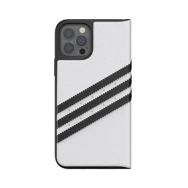 Adidas Custodia a Libro PU per iPhone 12/12 Pro Bianco e Nero miniatura 5