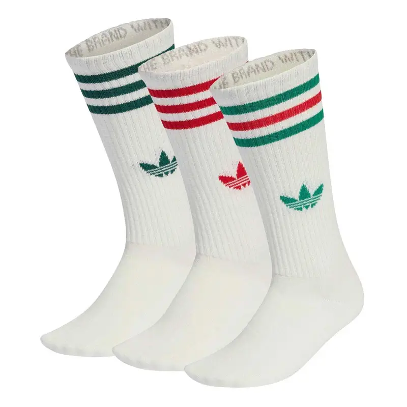 3-Stripes High Calza Tris Pack Bianco M