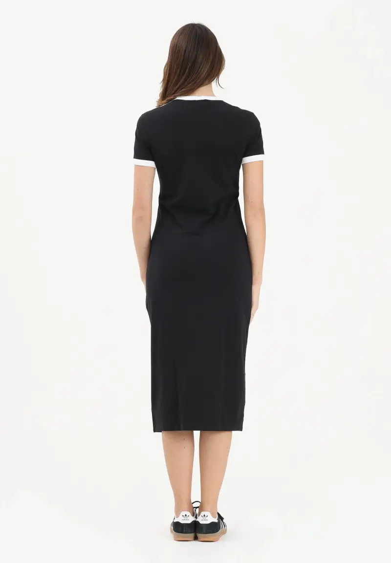 Abito midi 3 STRIPES nero da donna miniatura 3