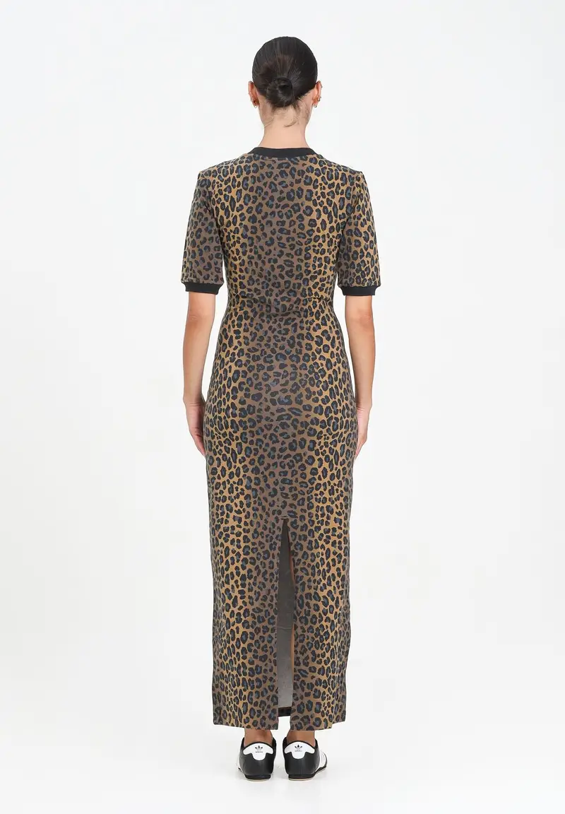 ADIDAS ORIGINALS Abito midi Leopard V-Neck Maxi beige da donna miniatura 2