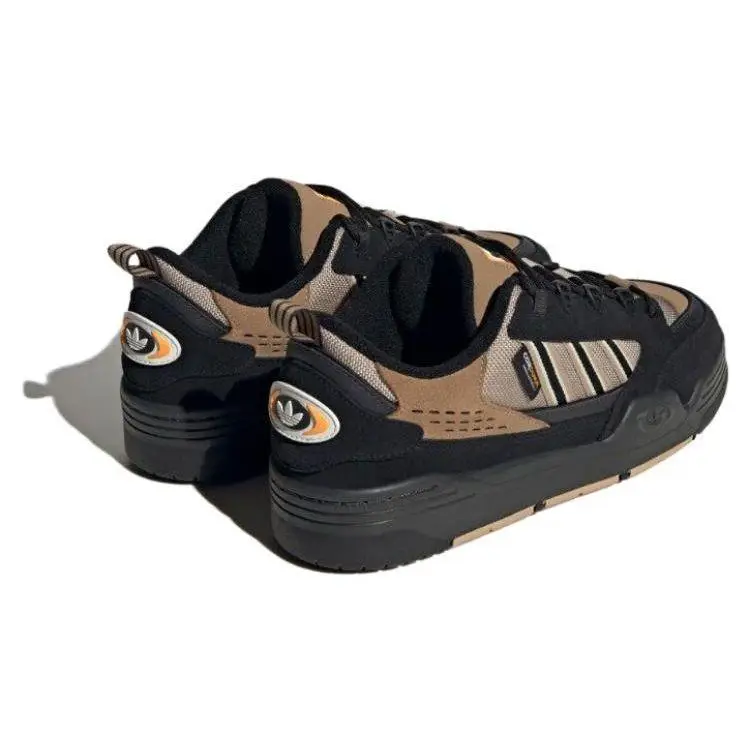 Originals Adi2000 Tessuto Comodo Versatile Durevole Scarpe da Skate Basse Sneakers Unisex Nero Giallo ID2097 36 miniatura 2