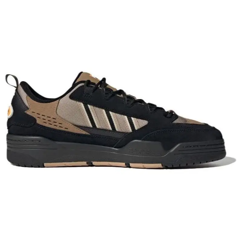 Originals Adi2000 Tessuto Comodo Versatile Durevole Scarpe da Skate Basse Sneakers Unisex Nero Giallo ID2097 36 miniatura 4