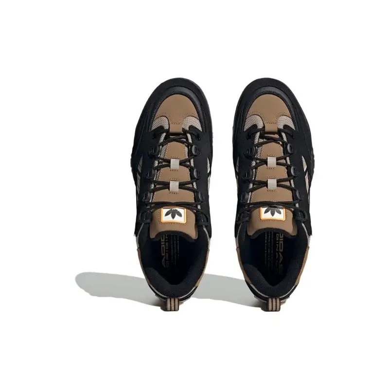 Originals Adi2000 Tessuto Comodo Versatile Durevole Scarpe da Skate Basse Sneakers Unisex Nero Giallo ID2097 38 miniatura 3