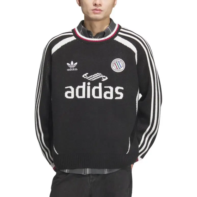 Originals Adicolor Adc Maglione Pullover Girocollo Unisex Maglione Nero JL8365 2XS miniatura 3