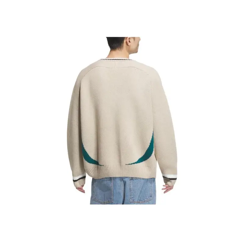 Originals Adicolor Adi Crew Neck Letter Pullover Sweater Unisex Sweater Light-Brown JL8363 L miniatura 3