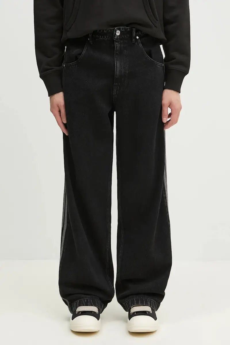 adidas Adicolor Denim Firebird Joggers Black JC6718 Nero