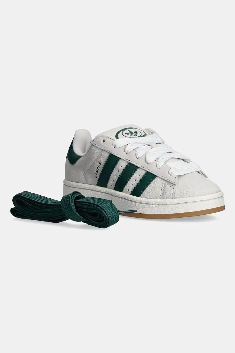adidas Campus 00s Crystal White Collegiate Green JQ7784 Grigio