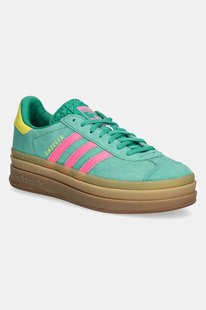 adidas Gazelle Bold Court Green Lucid Pink JH9668 Verde