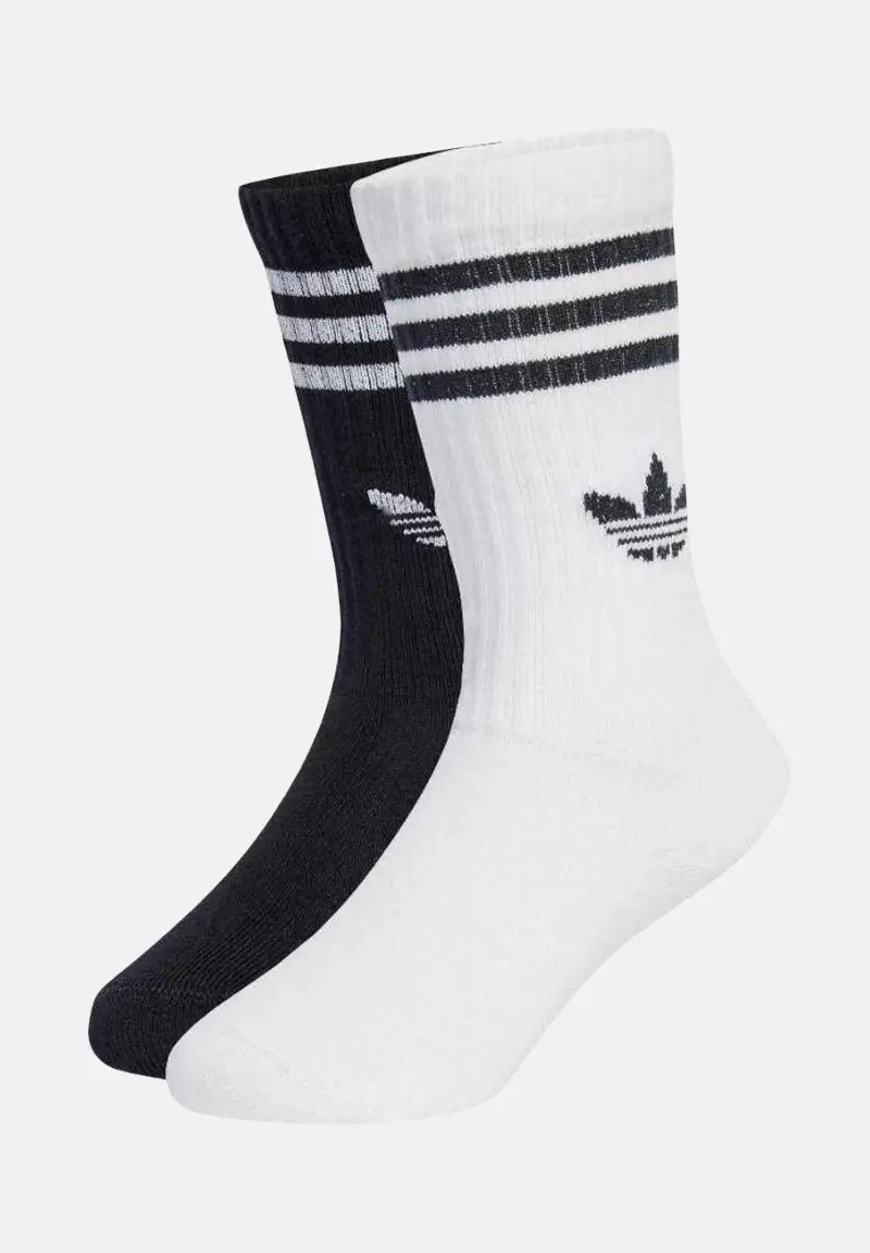 Adidas Originals Calzini Crew bianchi e neri per uomo e donna (3 paia)