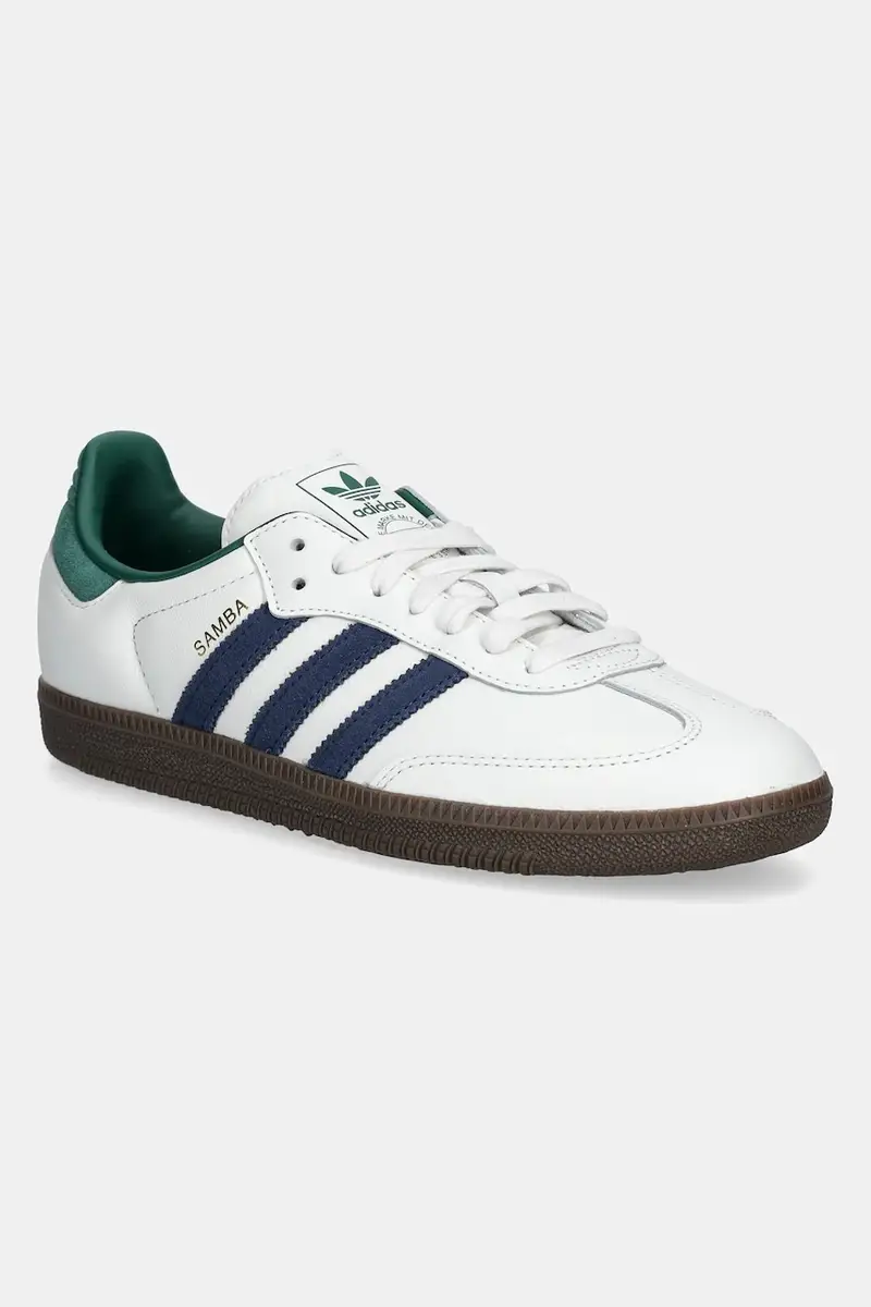 adidas Samba OG Black White Collegiate Green IH4882 Bianco