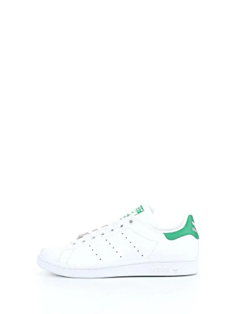 adidas Originals Adidas Stan Smith J M20605, Scarpe da Basket, Footwear White/Footwear White/Green, 37 1/3 EU