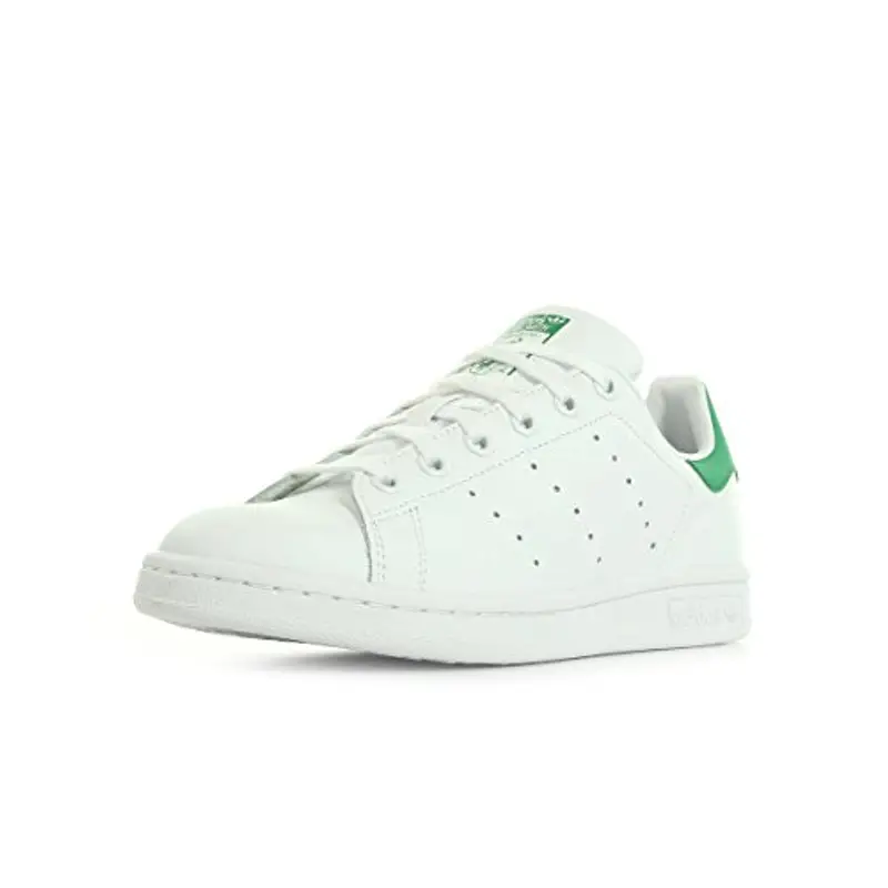 adidas Originals Adidas Stan Smith J M20605, Scarpe da Basket, Footwear White/Footwear White/Green, 37 1/3 EU miniatura 2