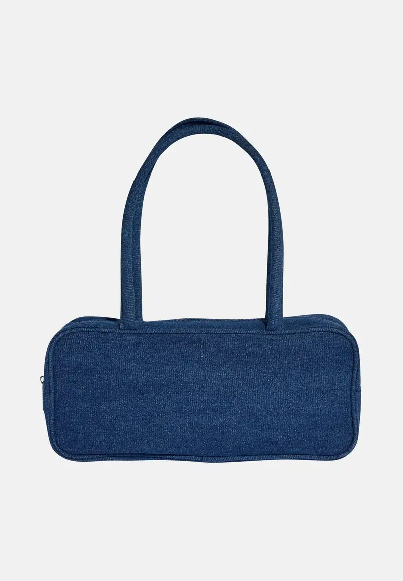Borsa a spalla ADICOLOR AIRLINER in denim medio da donna miniatura 3