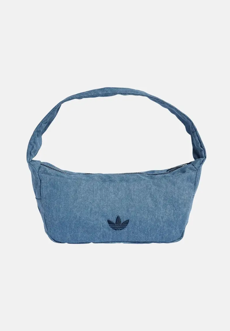 Borsa a spalla Washed Effect in denim medio da donna