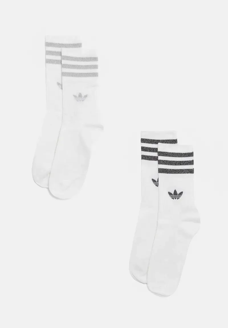 Adidas Originals Calzini Mid-Cut Glitter bianchi da donna miniatura 2