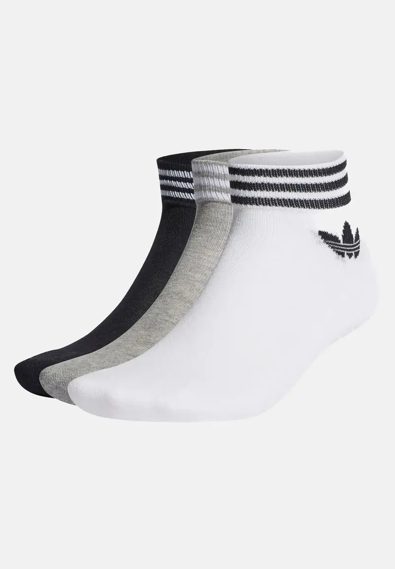 ADIDAS ORIGINALS Calzini (3 paia) Trefoil bianchi, grigi e neri per bambino e bambina