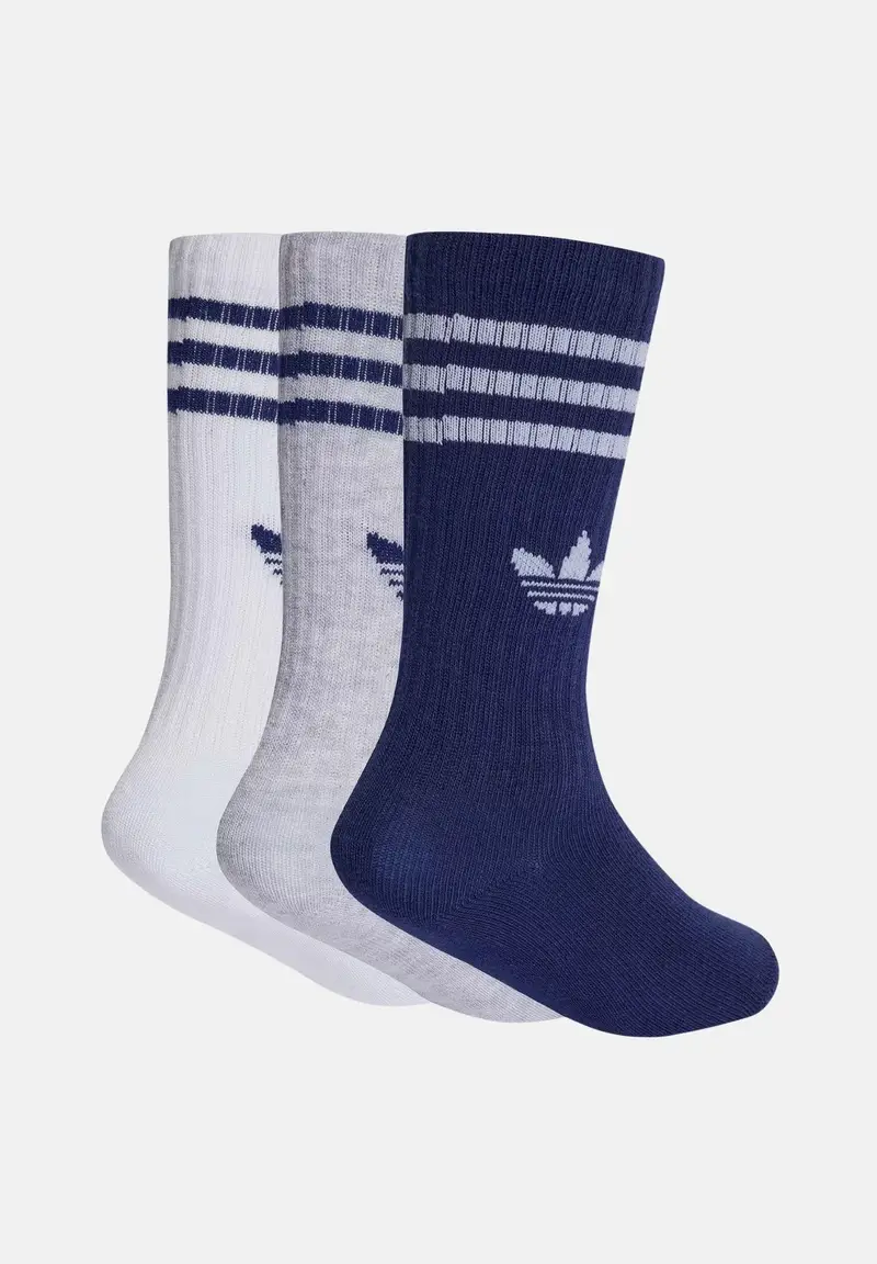 Calzini (6 paia) 3-Stripes blu, bianco e grigio per bambino e bambina miniatura 2