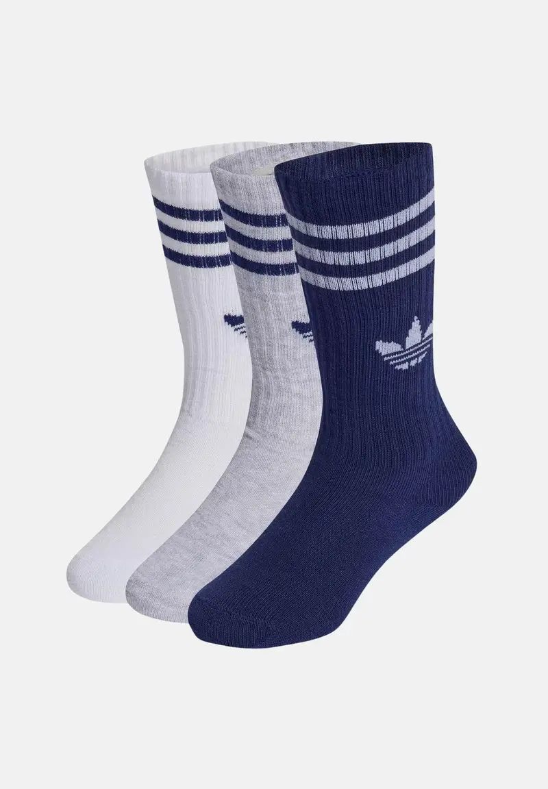 Calzini (6 paia) 3-Stripes blu, bianco e grigio per bambino e bambina